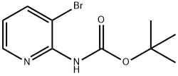 (3-溴-2-吡啶)-氨基甲酸-1,1-二甲基乙酯 结构式