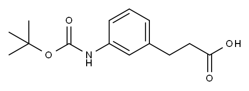 3-{3-[(叔丁氧羰基)氨基]苯基}丙酸 结构式
