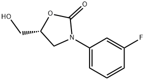 (R)-3-(3-氟苯基)-5-羟甲基恶唑烷-2-酮 结构式