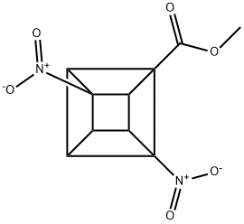 methyl 2,7-dinitropentacyclo-(4.2.0,0(2,5).0(3,8).0(4,7))octane-1-carboxylate 结构式