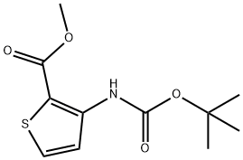 3-(叔丁氧羰基氨基)噻吩-2-羧酸甲酯 结构式