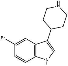 4-(5-溴-3-吲哚基)哌啶 结构式