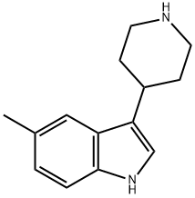 5-甲基-3-哌啶基-4-基-1H-吲哚盐酸盐 结构式