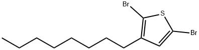 2,5-二溴-3-辛基噻吩 结构式