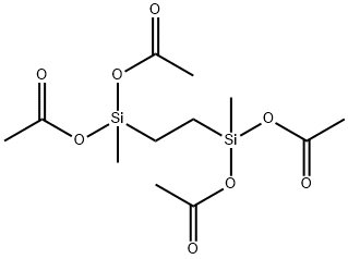 bis(diacetoxymethyl)ethylenesilane 结构式