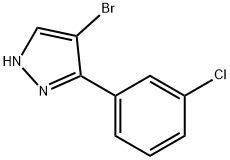 4-BROMO-5-(3-CHLOROPHENYL)PYRAZOLE 结构式