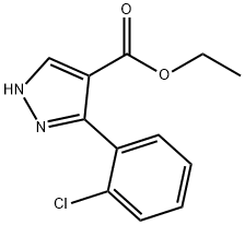 ETHYL-3-(2-CHLOROPHENYL)-PYRAZOLE-4-CARBOXYLATE 结构式