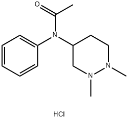 N-(1,2-dimethyldiazinan-4-yl)-N-phenyl-acetamide hydrochloride 结构式