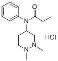 N-(Hexahydro-1,2-dimethyl-4-pyridazinyl)-N-phenylpropanamide hydrochlo ride 结构式