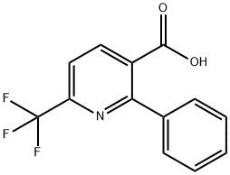 2-Phenyl-6-(trifluoromethyl)-3-pyridinecarboxylic acid 结构式