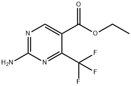 2-氨基-4-三氟甲基嘧啶-5-羧酸乙酯 结构式