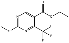 4-三氟甲基-2-甲硫基-嘧啶-5-羧酸乙脂 结构式