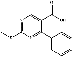 2-(甲硫基)-4-苯基嘧啶-5-羧酸 结构式