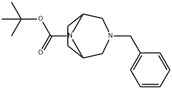 3-苄基-8-(叔丁氧基羰基)-3,8-二氮杂双环[3.2.1]-辛烷 结构式