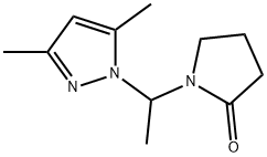 1-(1-(3,5-Dimethyl-1H-pyrazol-1-yl)ethyl)-2-pyrrolidinone 结构式