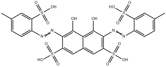 4,5-二羟基-3,6-双[(4-甲基-2-磺基苯基)偶氮]-2,7-萘磺酸 结构式
