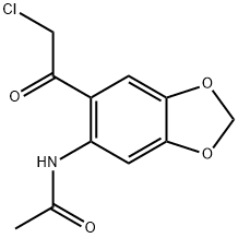 Acetamide,  N-[6-(chloroacetyl)-1,3-benzodioxol-5-yl]-  (9CI) 结构式