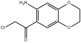 1-7-氨基-2,3 -二氢-苯并[1,4]二氧杂环己烯-6-基-2 -氯-乙酮 结构式