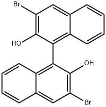 （S）-(+)-3,3'-二溴-1,1'-双-2-萘醇 结构式
