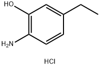 6-氨基-3-乙基苯酚盐酸盐 结构式
