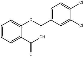 2-(3,4-二氯苄基)氧基苯甲酸 结构式