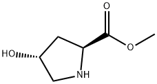 METHYL (2S,4R)-4-HYDROXYPYRROLIDINE-2-CARBOXYLATE 结构式