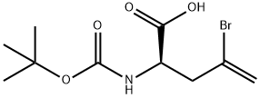 BOC-D-2-氨基-4-溴戊烯酸 结构式