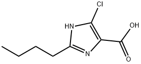 2-丁基-4-氯-1H-咪唑-5-甲酸 结构式