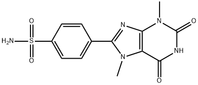 3,7-Dimethyl-8-(p-sulfonamidophenyl)xanthine 结构式