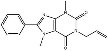 1-ALLYL-3,7-DIMETHYL-8-PHENYLXANTHINE 结构式