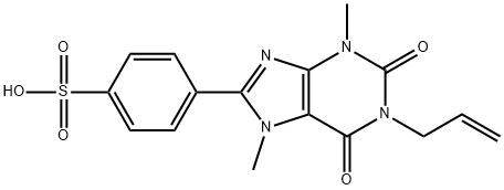 4-(1-烯丙基-3,7-二甲基-2,6-二氧代-2,3,6,7-四氢-1H-嘌呤-8-基)苯磺酸 结构式