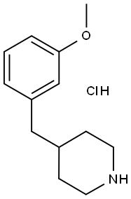 4-(3-甲氧基苄基)哌啶盐酸盐 结构式
