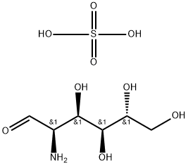 D-氨基葡萄糖硫酸盐 结构式