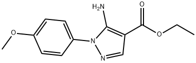 5-氨基-1-(4-甲氧基苯基)-1H-吡唑-4-羧酸乙酯 结构式