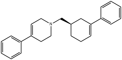 1,2,3,6-tetrahydro-4-phenyl-1-((3-phenyl-3-cyclohexen-1-yl)methyl)pyridine 结构式