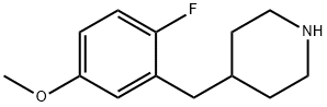 4-(2-FLUORO-5-METHOXYBENZYL)PIPERIDINE 结构式