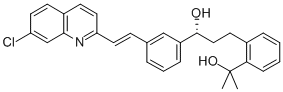 [R-(E)]-alpha-[3-[2-(7-氯-2-喹啉基)乙烯基]苯基]-2-(1-羟基-1-甲基乙基)苯丙醇 结构式