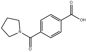 4-(吡咯烷-1-羰基)苯甲酸 结构式