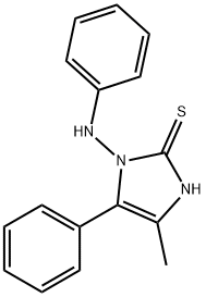 2H-Imidazole-2-thione, 1,3-dihydro-4-methyl-5-phenyl-1-(phenylamino)- 结构式