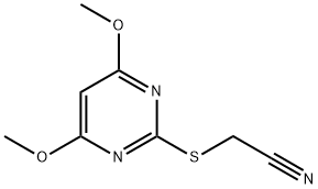 Acetonitrile, [(4,6-dimethoxy-2-pyrimidinyl)thio]- (9CI) 结构式