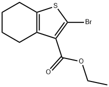 2-溴-4,5,6,7-四氢苯并[B]噻吩-3-羧酸乙酯 结构式