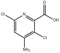 4-氨基-3,6-二氯吡啶-2-甲酸 结构式