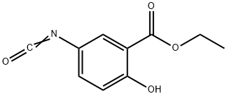 Benzoic acid, 2-hydroxy-5-isocyanato-, ethyl ester (9CI) 结构式
