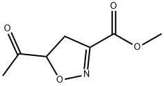 3-Isoxazolecarboxylic acid, 5-acetyl-4,5-dihydro-, methyl ester (9CI) 结构式