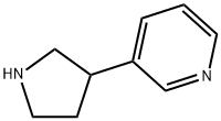 3-(3-吡啶基)吡咯烷 结构式