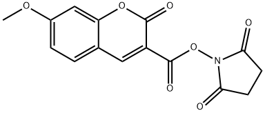 7-甲氧基香豆素-3-羧酸琥珀酰亚胺酯 结构式