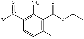 2-氨基-6-氟-3-硝基苯甲酸乙酯 结构式