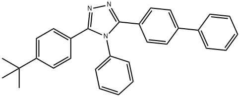 3-(联苯-4-基)-5-(4-叔丁基苯基)-4-苯基-4H-1,2,4-三唑 结构式