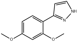 3-(2,4-二甲氧基苯基)-1H-吡唑 结构式