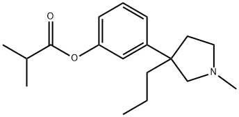 Isobutyric acid 3-(1-methyl-3-propyl-3-pyrrolidinyl)phenyl ester 结构式